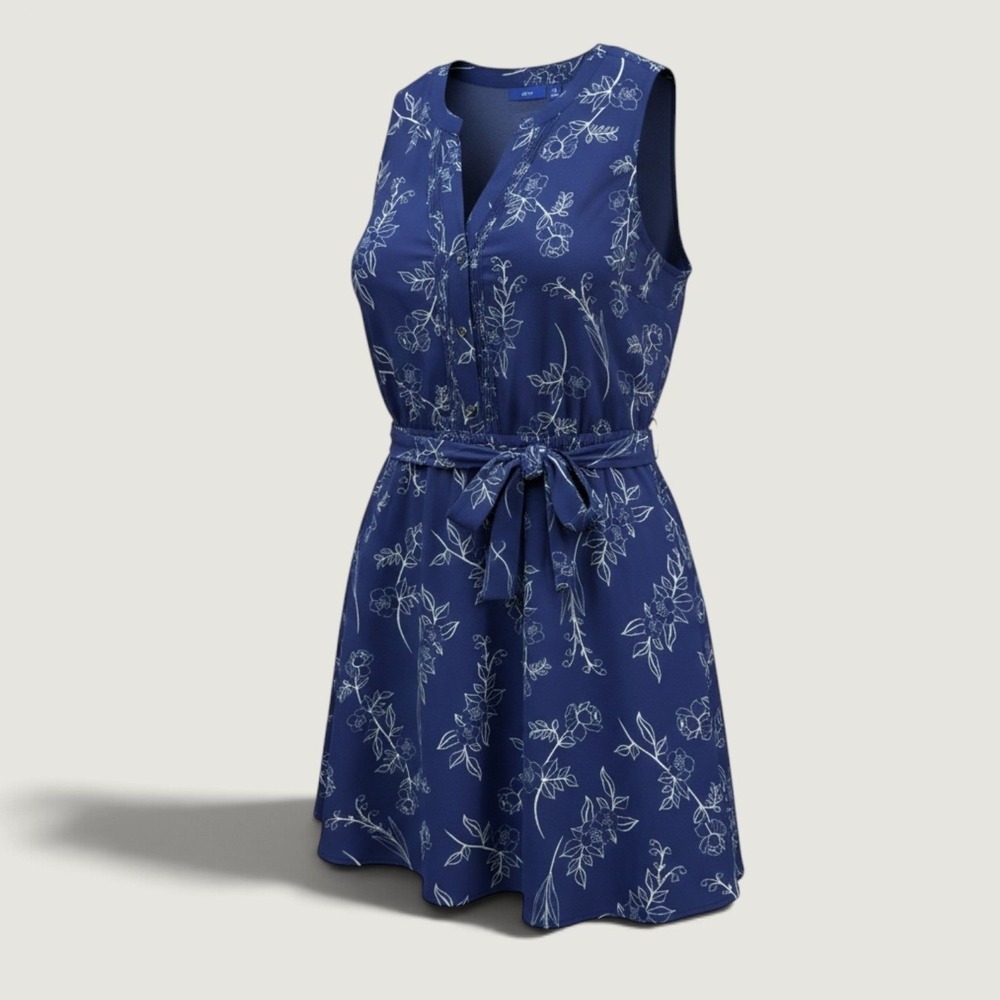 Simply Vera Wang Dress Womens Size 1XL Floral Sleeveless